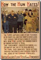 'The Hun', as used in a British propaganda poster