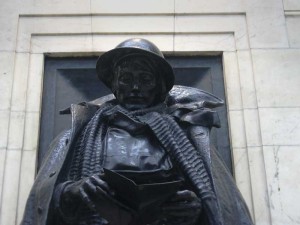 The soldier reading his letter