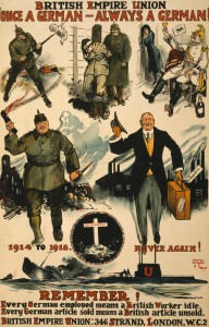 British Anti-German poster c1919