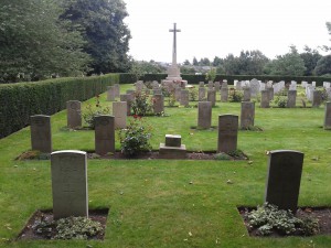 War graves and memorial in Nottingham Road Cemetery, Derby