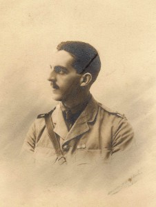 Portrait of Lieutenant Robin Sneyd M.C. Image reproduced courtesy of Richard Sneyd.