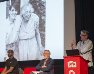 Stephen Bourne (speaking), Professor David Killingray and Patrick Vernon.